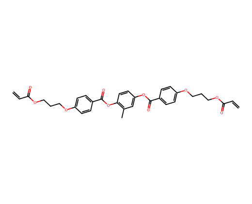 Reactive mesogen molecular structure